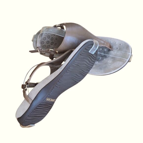 Vionic Kirra Leather Sandal Brown Size 8 Tan Comfort Shoes - Picture 5 of 15